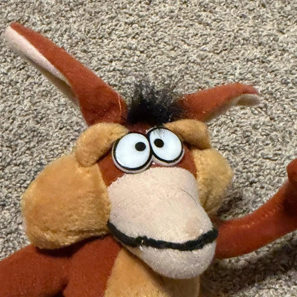 Vintage Looney Tunes Wile E Coyote Plush Warner Bros Long Legs Stuffed Animal 8
